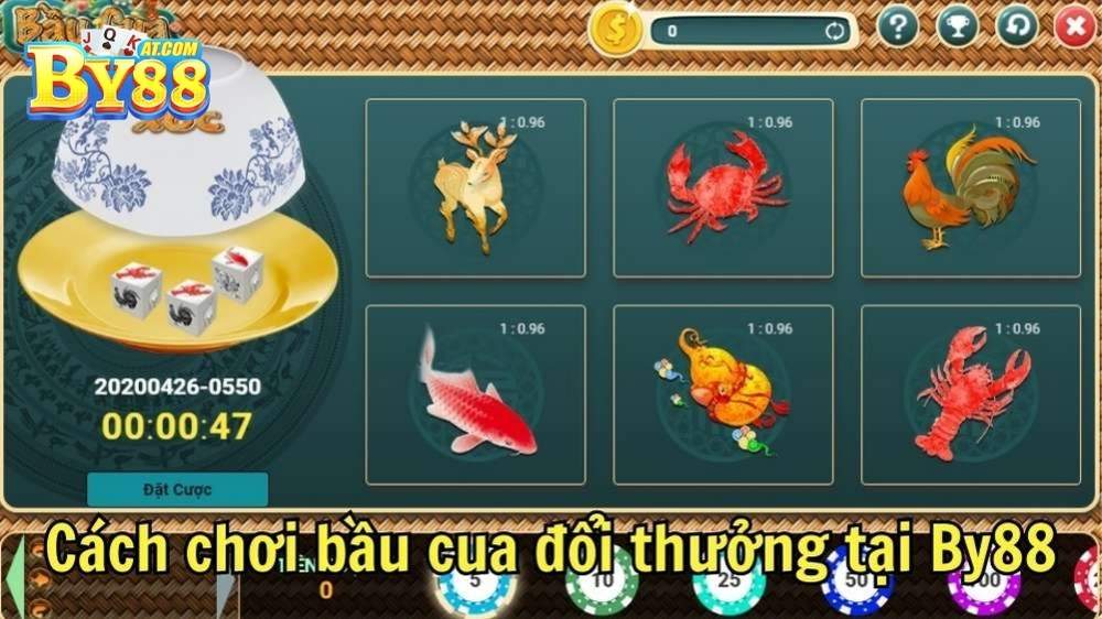 Cách chơi bầu cua đổi thưởng tại By88