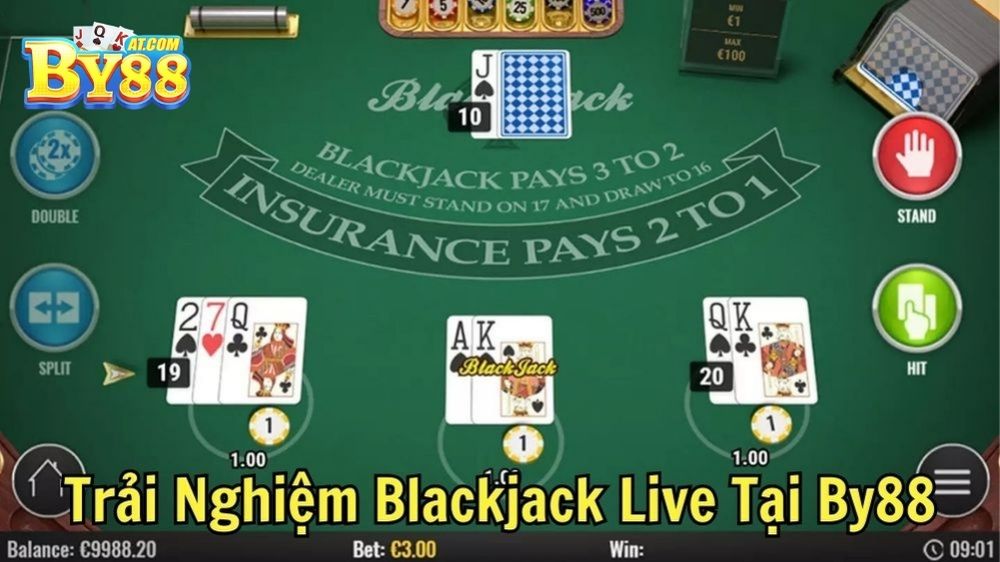 Trải Nghiệm Blackjack Live Tại By88